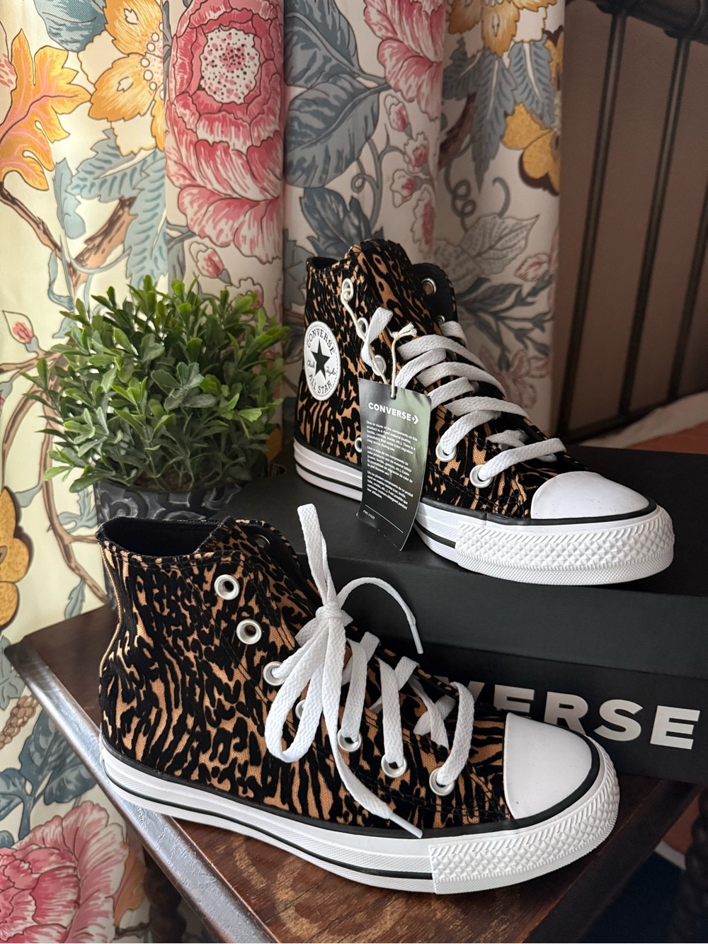 Retired Converse Chuck Taylor All Star High Top Sneakers in Leopard Print 🐆